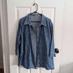 Vintage Carolina Blues Plus Cotton Denim Shirt 22W